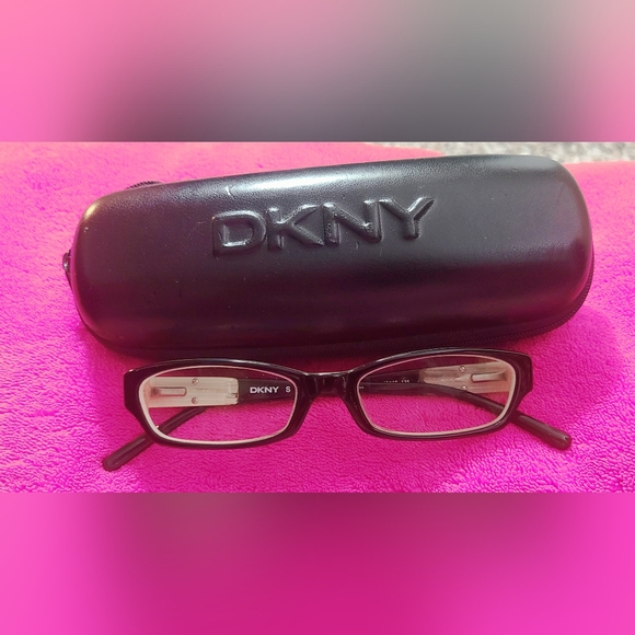Dkny Accessories - DKNY Womens Glasses with Black Frame And Cream On The Inside With DKNY Case